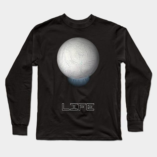 Life on Enceladus Long Sleeve T-Shirt by HuygensBase